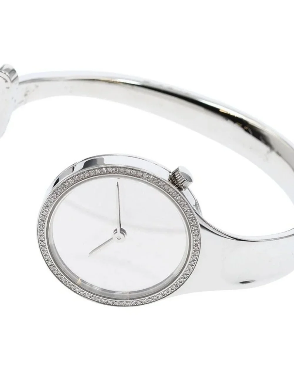 Georg Jensen Vivianna Diamond Bezel Silver Dial Quartz Ladies Watch_960247